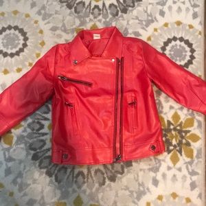 Red leather jacket